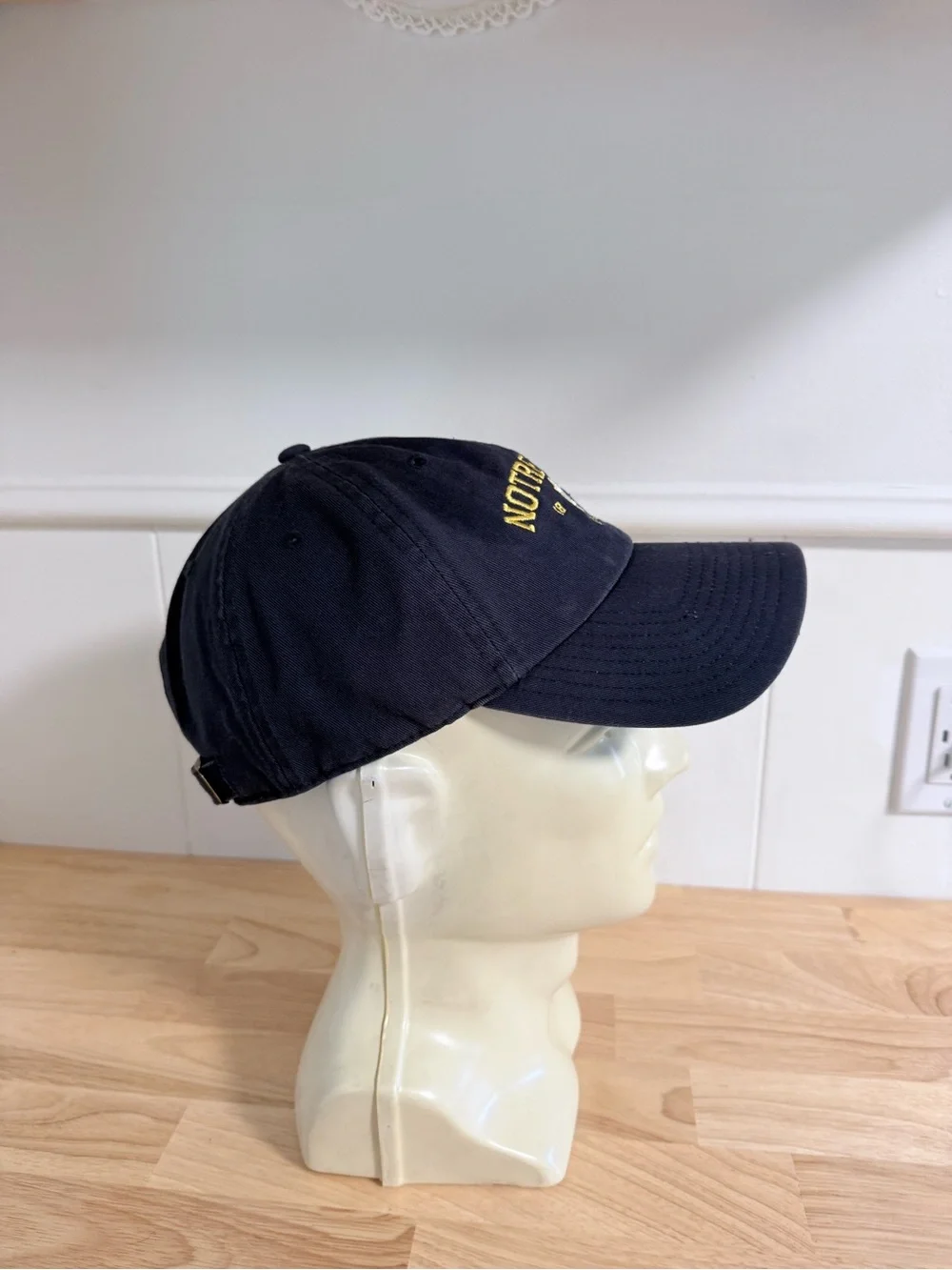47 Navy Hat Notre Dame 'Irish' Embroidered Logo in Yellow